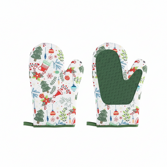 Christmas Oven Mitts with Silicone Grip – Ideal Holiday Gift for Bakers & Cooks