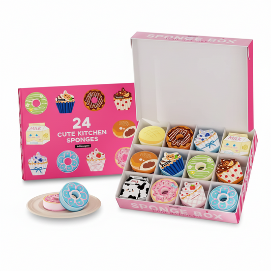 Cute Kitchen Sponges | Donut & Cupcake 3-Layer Gift Sets