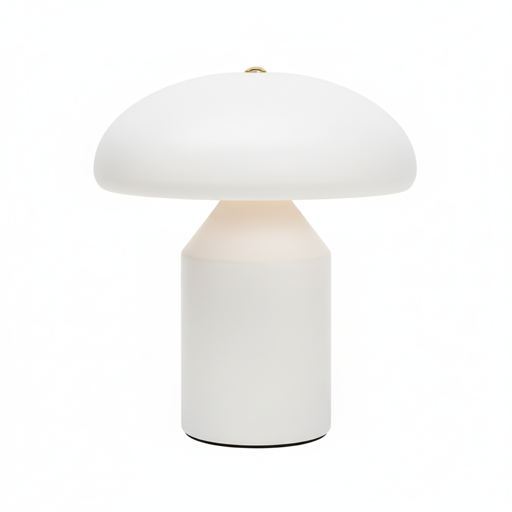 LED Mushroom Lamp – 5000mAh Rechargeable, 3 Color Temperatures, Touch Control