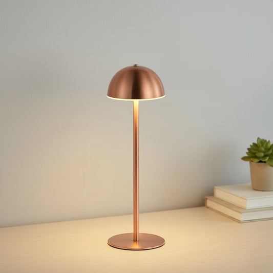 Modern Touch Control Metal Desk Lamp – 3 Color Dimmable Rechargeable LED Table Lamp with Type-C Charging for Bedroom, Living Room & Café Décor