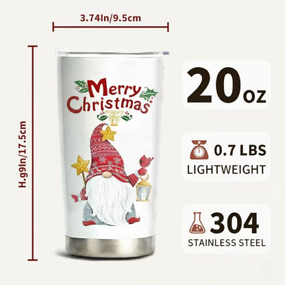 Cozy Christmas Collection — 20oz Stainless Steel Tumblers Merry Gnome Christmas