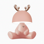 Cute Reindeer Bluetooth Speaker Night Light – Touch Control, 3-Level Brightness, 1200mAh Rechargeable Lamp