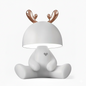 Cute Reindeer Bluetooth Speaker Night Light – Touch Control, 3-Level Brightness, 1200mAh Rechargeable Lamp