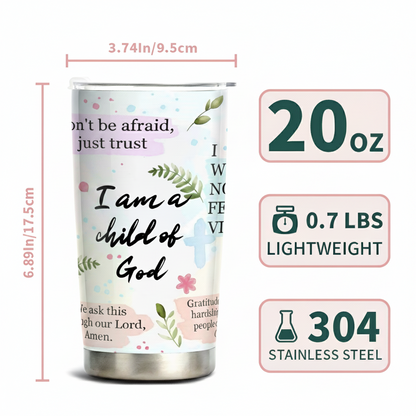 Cozy Christmas Collection — 20oz Stainless Steel Tumblers Faith & Blessings