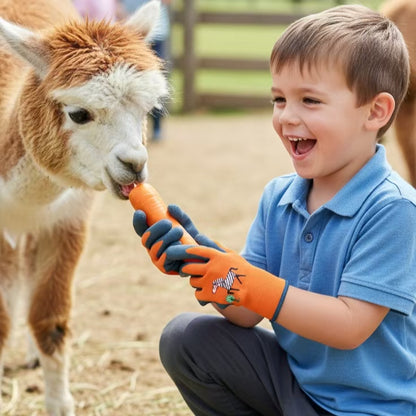 Kids Gardening Gloves 3-Pack – Fun Animal Prints (Zebra, Elephant & Lion)